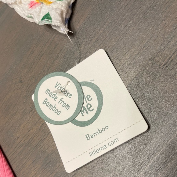 🌸 NEW! • Little Me • Bamboo Zipper Footie Sleepers | Size: 3 months - Picture 6 of 7